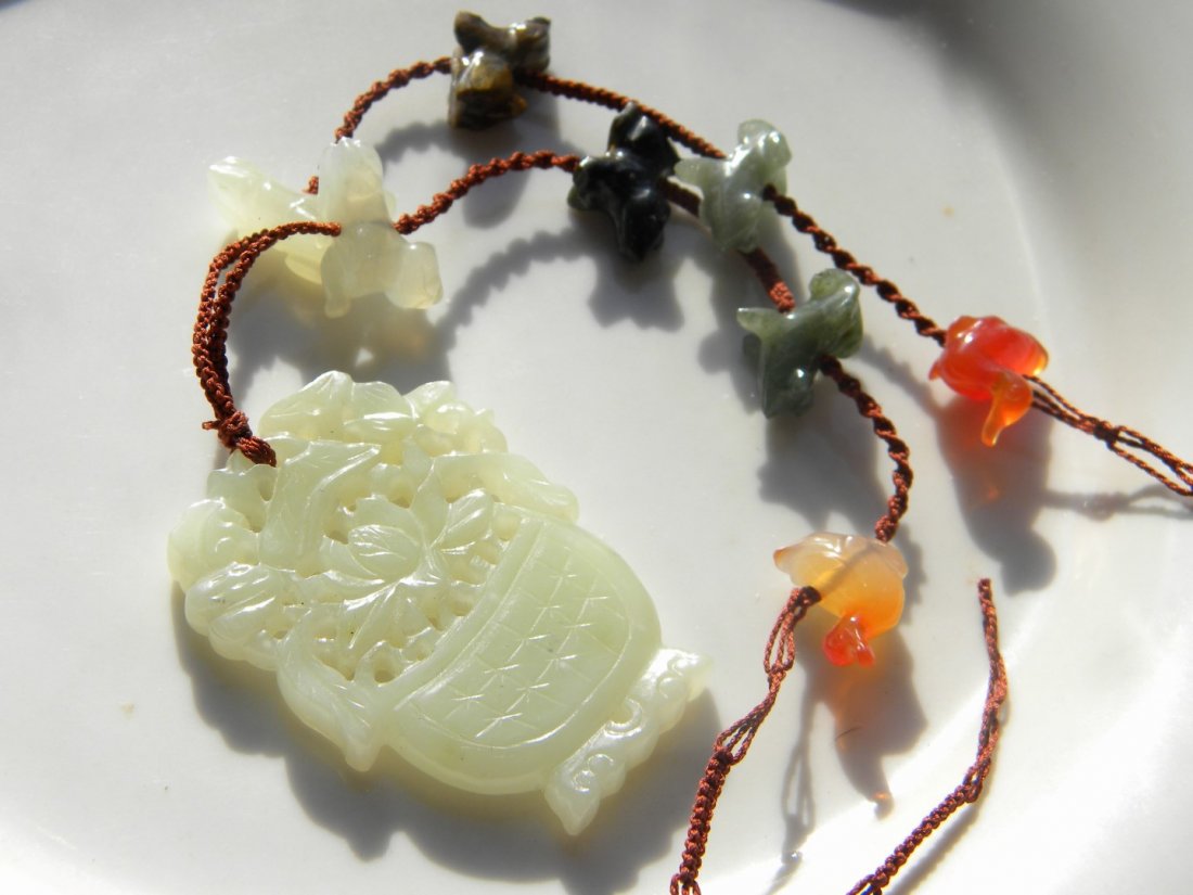 Antique Chinese Jade Basket Pendant (1 of 7)