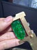 Natural 18K White Gold Diamond Jadeite Leave Pendant - 3