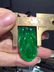 Natural 18K White Gold Diamond Jadeite Leave Pendant - 4