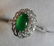 18K White Gold Diamond Imperial Green Jadeite Ring