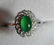 18K White Gold Diamond Imperial Green Jadeite Ring - 2