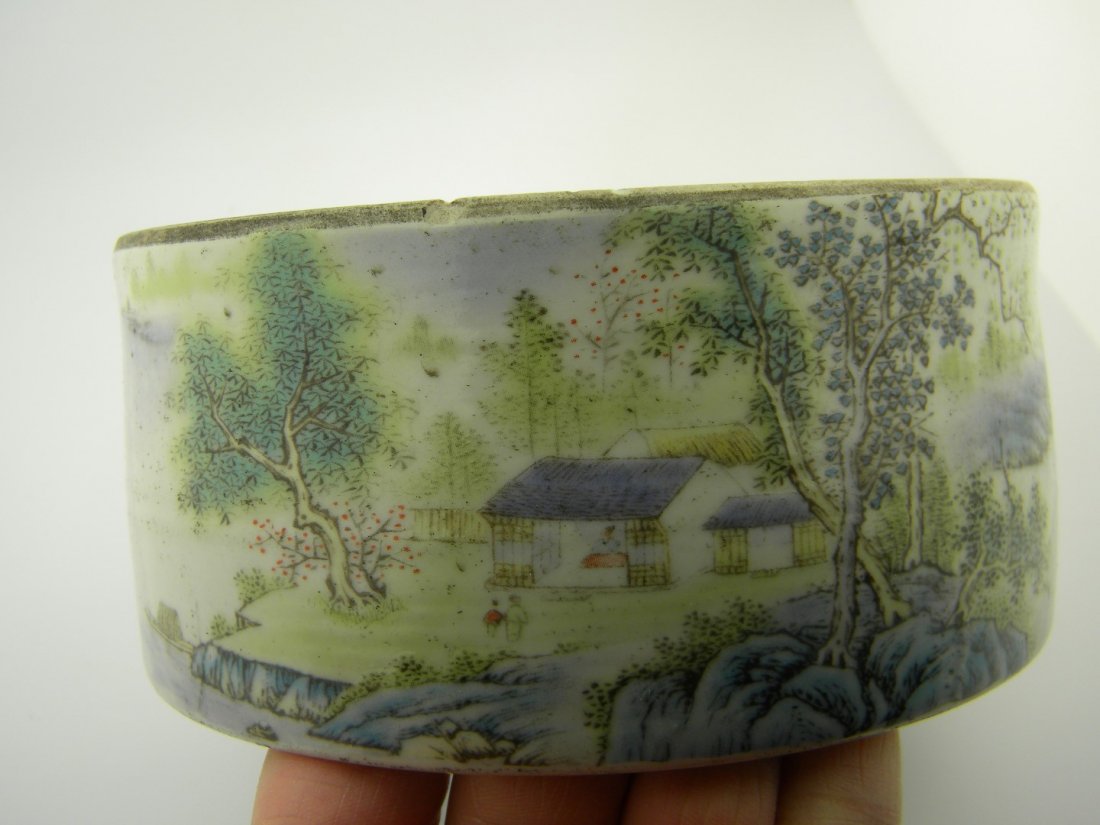 Antique Chinese Famille Rose Brush Washer (1 of 8)