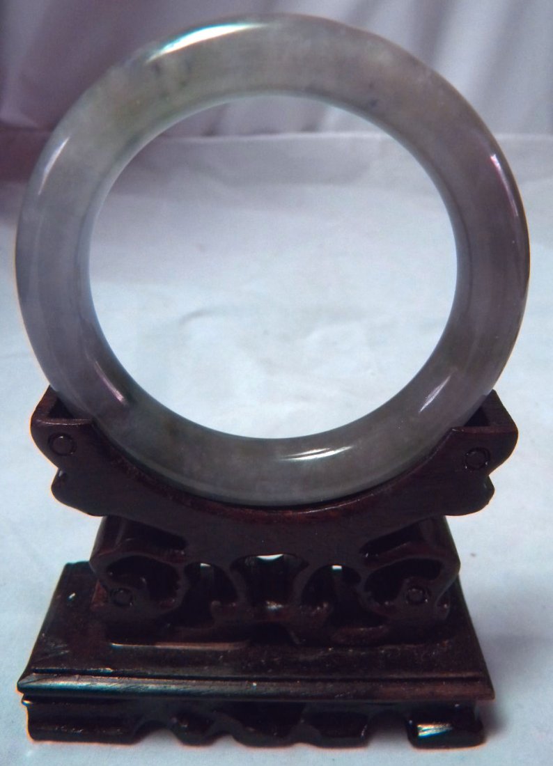 Natural Jadeite Purple Jadeite Bangle Bracelet (1 of 2)