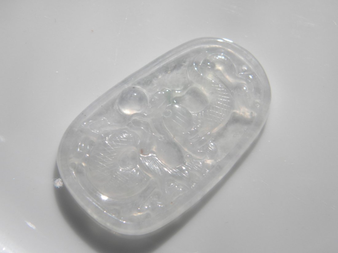 Natural Grade A Icy Jadeite Dragon Plaque-No.1 (1 of 4)