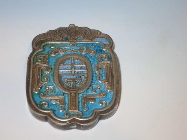 Chinese silver enameled pendant (1 of 9)