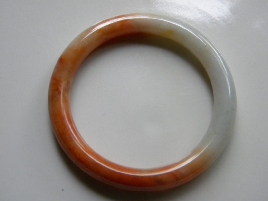 Natural Grade A Red Jadeite Bangle Bracelet (1 of 10)