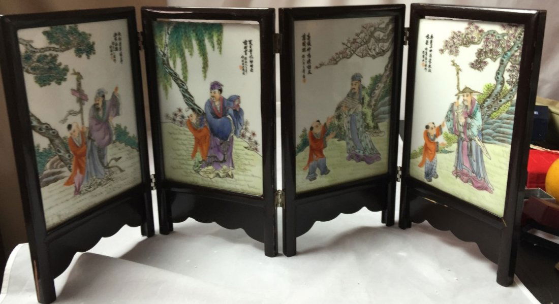 Chinese Six Panel of Porcelain Plaques (1 of 8)