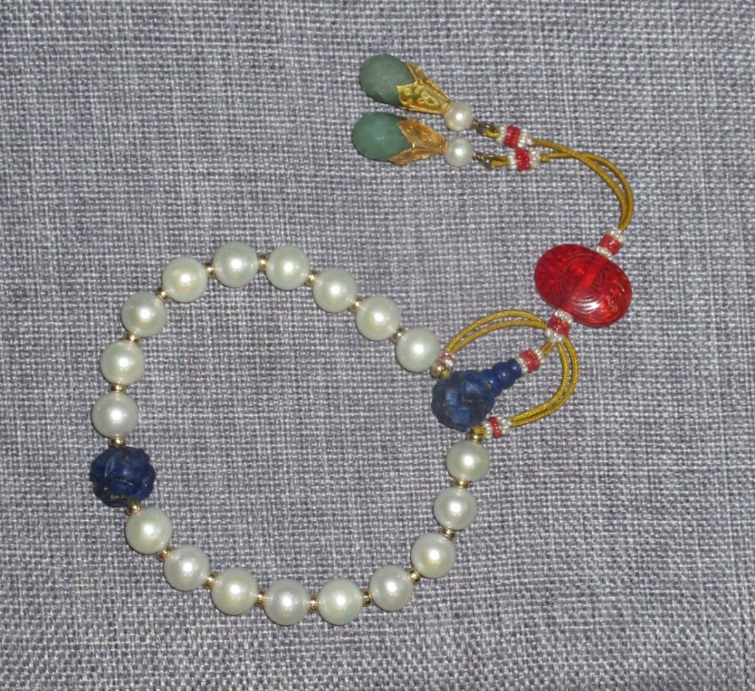 Antique Chinese Court Pearl Bracelet (1 of 5)