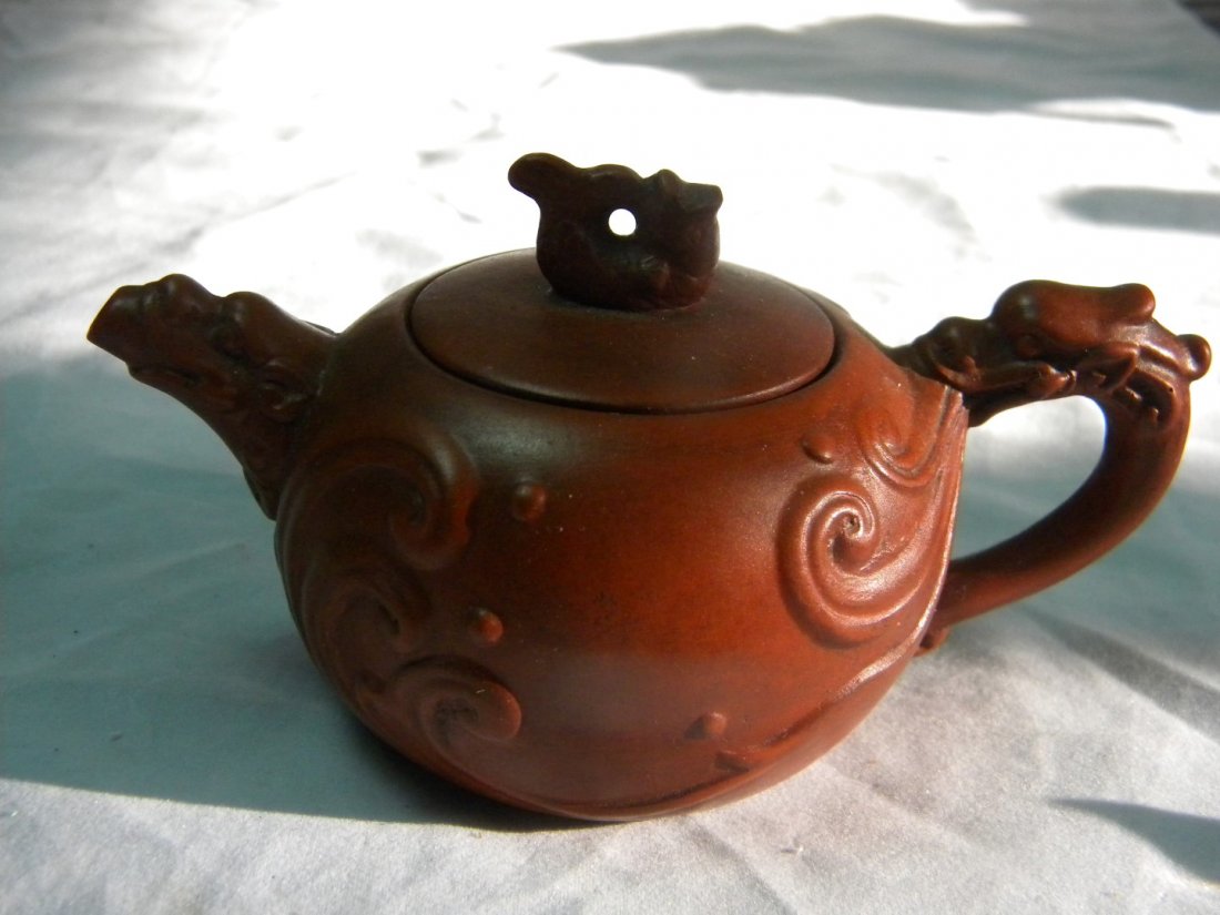 Vintage Chinese Yixing Zisha Teapot Bamboo (1 of 5)