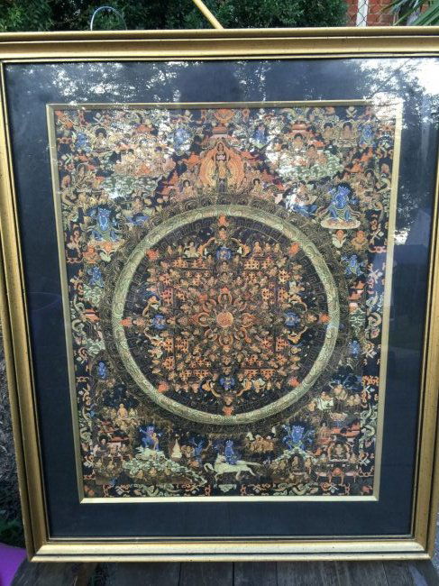 Antique Tibet Tangka Framed (1 of 10)