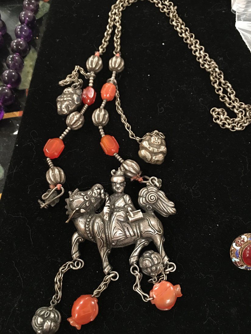 Chinese antique silver necklace (1 of 3)