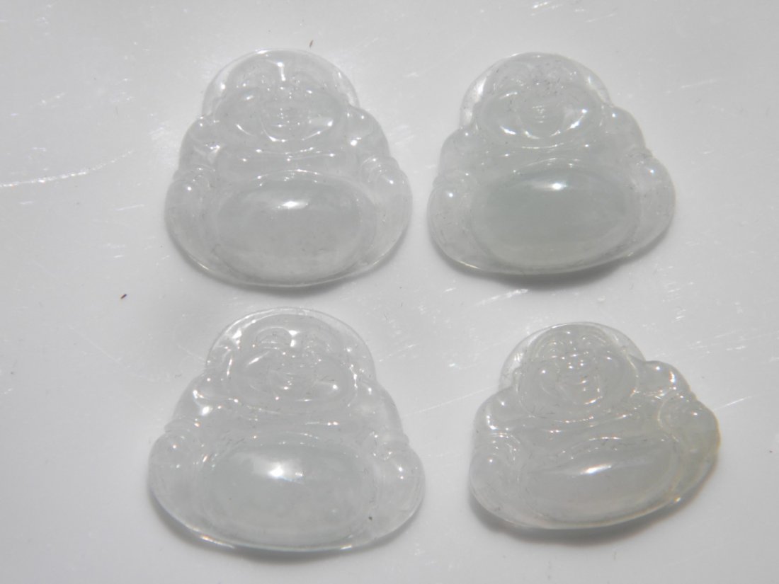 Four Natural Jadeite Buddha Pendants (1 of 3)