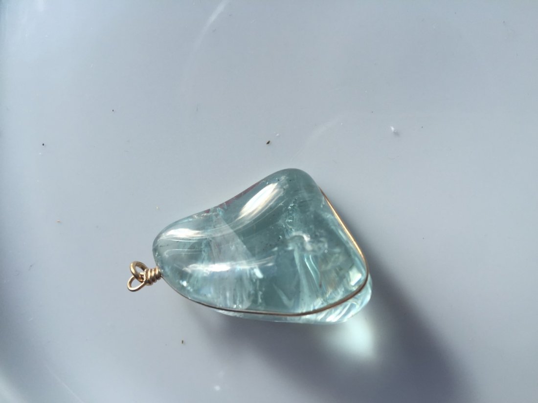 14K Gold Aquamarine Pendant (1 of 8)