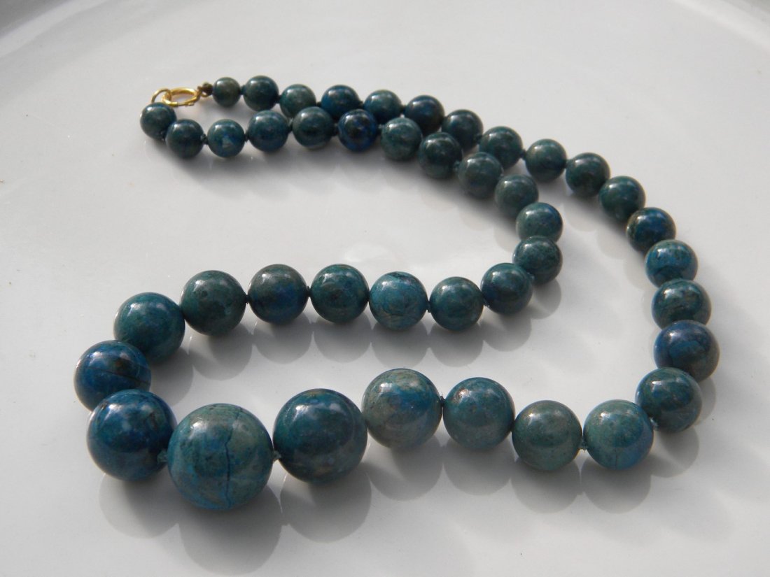 Antique Blue Turquoise Beads Necklace (1 of 3)