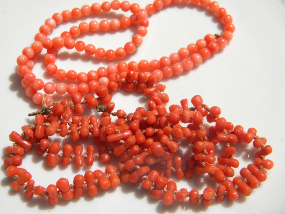 Two Natural Coral Necklaces (1 of 4)