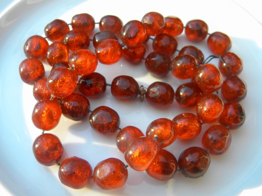 Antique Amber Bead Necklace (1 of 5)