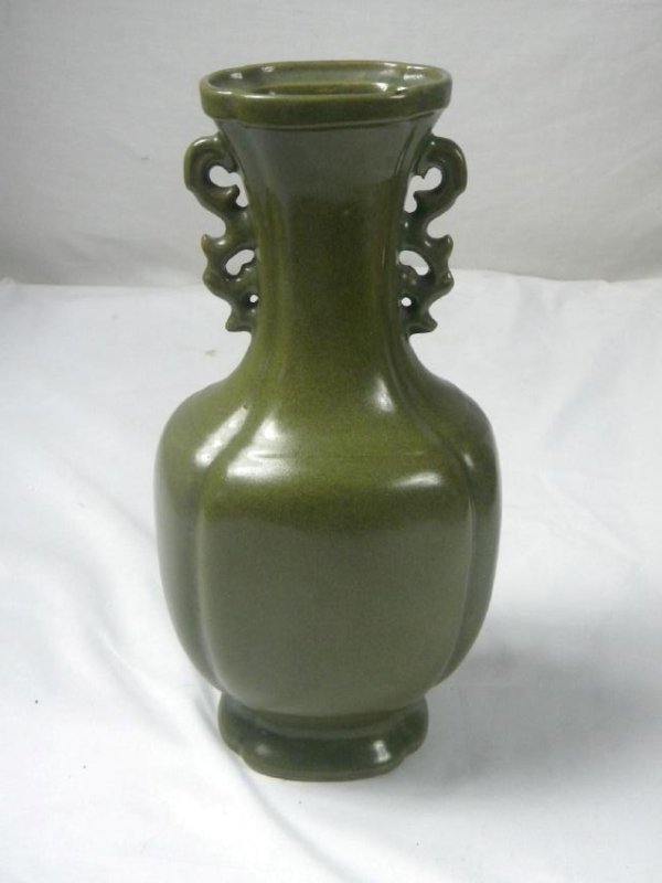 Antique Chinese Tea Color Glazed Vase (1 of 6)