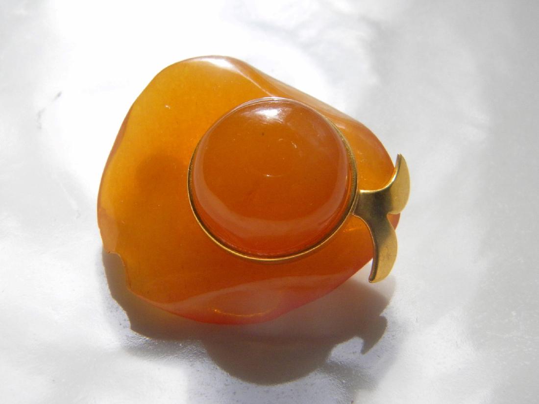 Antique Baltic Amber Hat Brooch Pin (1 of 5)