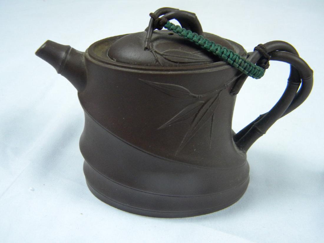 Antique Chinese Yixing Zisha Bamboo Teapot (1 of 5)