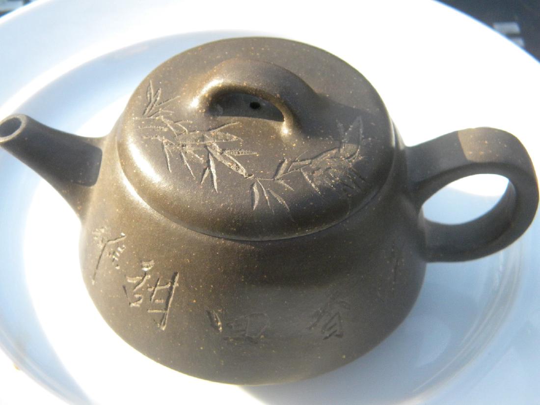 Antique Chinese Yixing Zisha Bamboo Teapot (1 of 5)