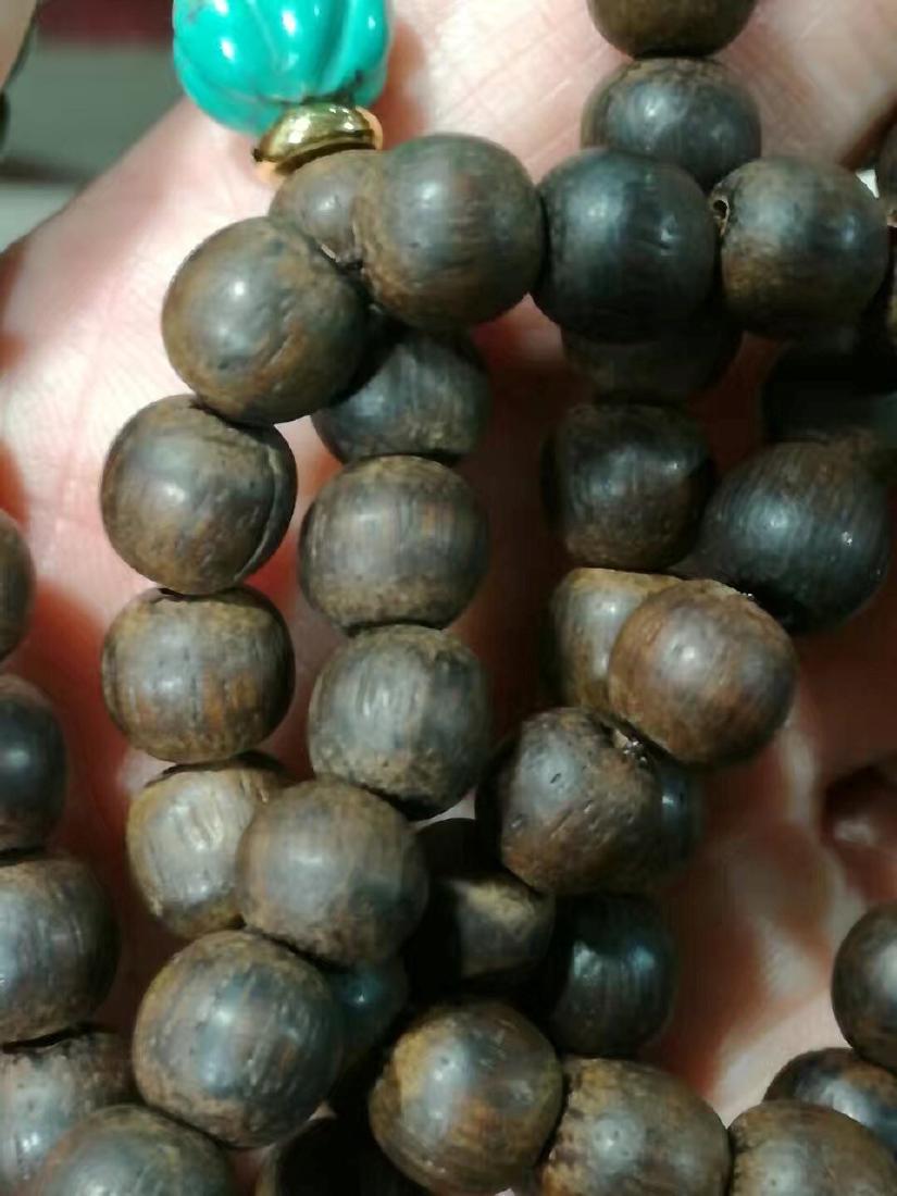 Antique Chinese Chenxiang Bead Necklace (1 of 6)