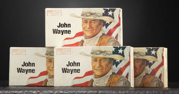 Four Boxes of Winchester Cartridges in a .32/40: Four Boxes of Winchester Cartridges in a .32/40 caliber, in John Wayne Commemorative Boxes totaling 80 rounds. These boxes will sell 4 X the bid. KING COLLECTION