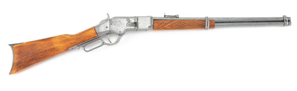 Prop Gun replica of a "73 Winchester saddle ring: Prop Gun replica of a "73 Winchester saddle ring Carbine, the type used in movies. CROWDER ESTATE.