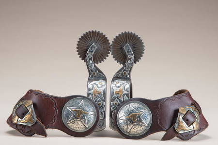 Exceptional pair of engraved silver overlay, double