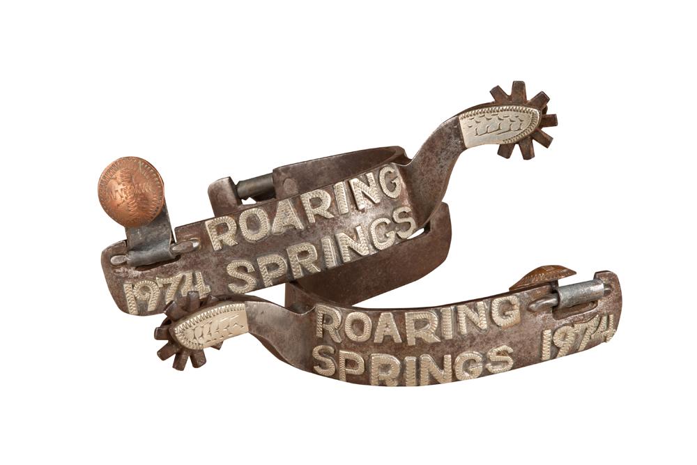 ATTENTION COLLECTORS OF EARLY MARKED "JERRY CATES" BITS: ATTENTION COLLECTORS OF EARLY MARKED "JERRY CATES" BITS AND SPURS. Pair of early marked "Jerry Cates" single mounted Spurs, marked under swing butto