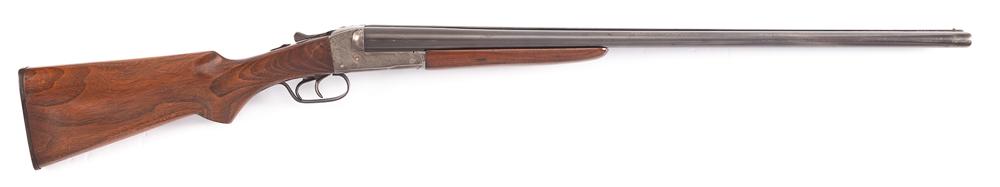 J.C. Stephens, Model 5000, Double Barrel, Side by Side Shotgun, 12 Ga., SN 43879, 30" barrels, blue: J.C. Stephens, Model 5000, Double Barrel, Side by Side Shotgun, 12 Ga., SN 43879, 30" barrels, blue finish, showing some light case hardening on receiver. Walnut stock and forend. Good condition with 