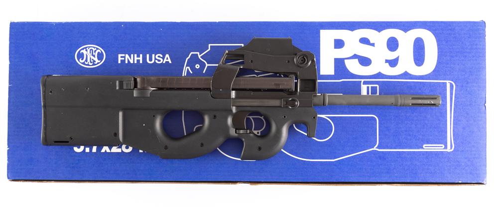 F.N., Semi-Automatic Carbine, Model PS90, 5.7x28 caliber, SN FNO40942, matte finish, 9" barrel,: F.N., Semi-Automatic Carbine, Model PS90, 5.7x28 caliber, SN FNO40942, matte finish, 9" barrel, without magazine, sold in original card board box. (MODERN)