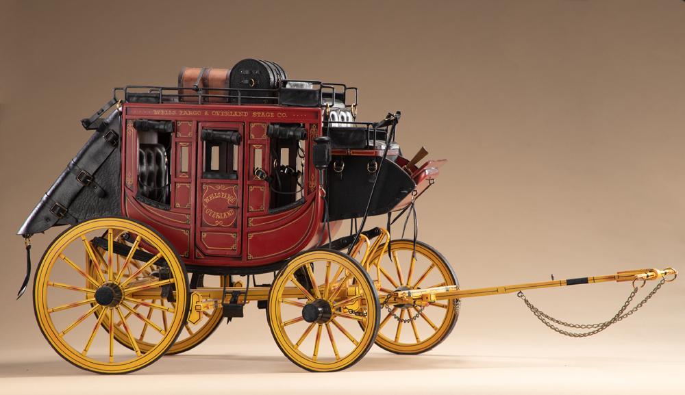 Magnificent custom made Dale Ford Wells Fargo Overland Stage Coach. Without question one of the: Magnificent custom made Dale Ford Wells Fargo Overland Stage Coach. Without question one of the finest miniatures to surface in years. Dale Ford (b. 1934) of Redding, California has been a full time a