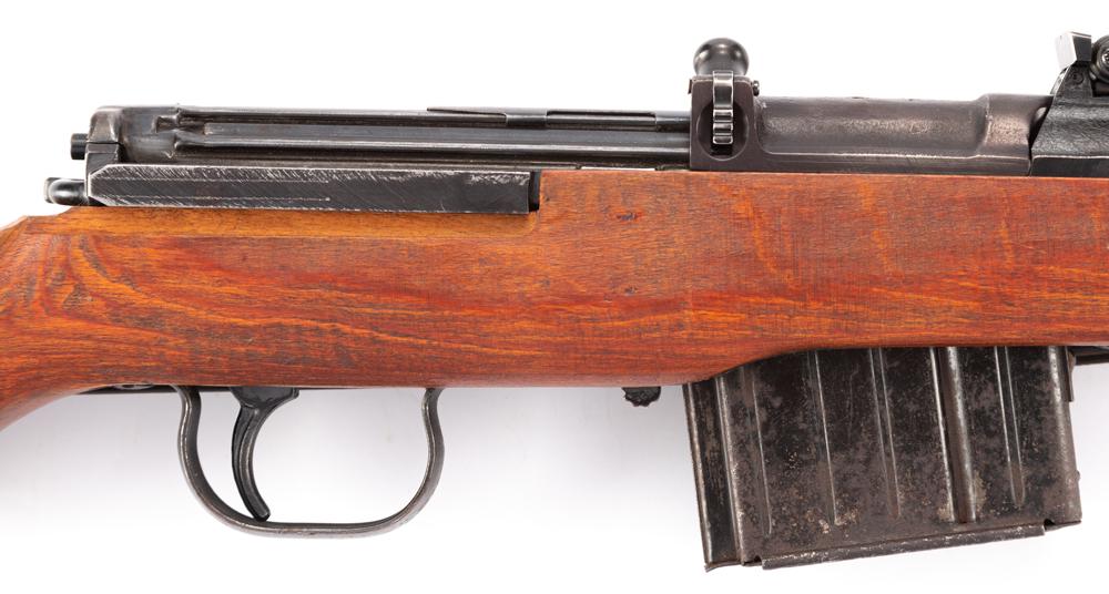 Very rare World War II Walther G.43 Rifle marked ac 43. Panel cut receiver, from the first: Very rare World War II Walther G.43 Rifle marked ac 43. Panel cut receiver, from the first 10,000 rifles made in late 1943. All of early features and serial numbers on the metal match, bore is very go