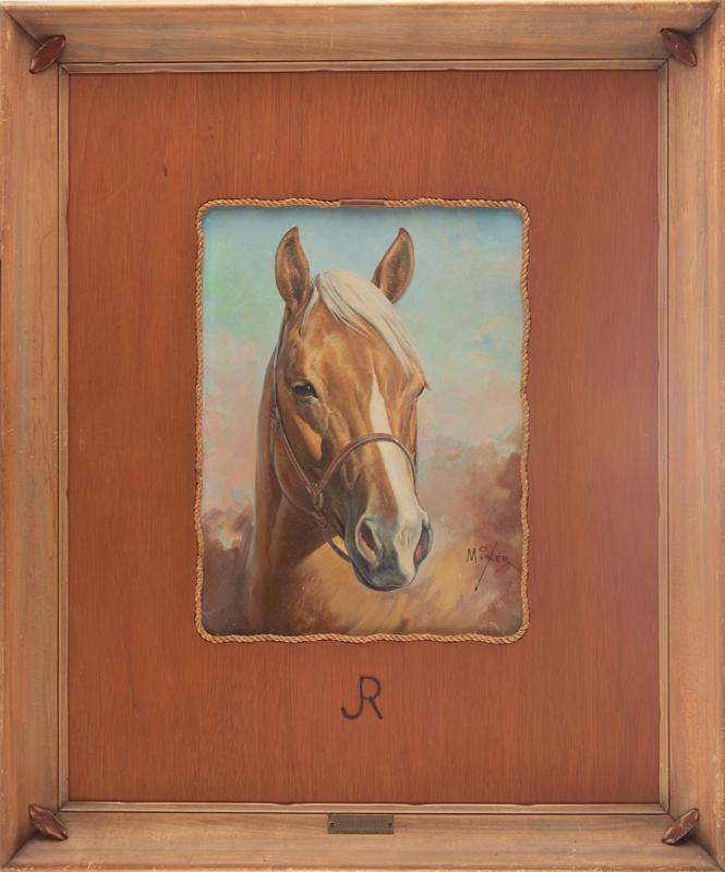 Vintage original Painting on Board by Orren Mixer titled "Cutter Bill" T-53, 703". Orren Mixer was: Vintage original Painting on Board by Orren Mixer titled "Cutter Bill" T-53, 703". Orren Mixer was inducted into the American Quarter Horse Hall of Fame in 1993. His fame did not come from raising cha