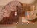52: Fine New England Indian Basket with blue bands wove
