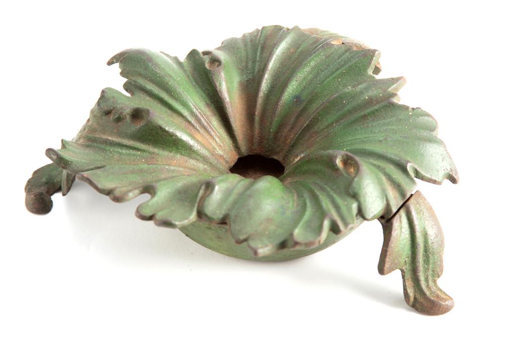 ATTENTION COLLECTOR'S OF VINTAGE CAST IRON, BRASS AND CHINA SPITTOONS, SEVERAL VERY RARE AND HARD TO: ATTENTION COLLECTOR'S OF VINTAGE CAST IRON, BRASS AND CHINA SPITTOONS, SEVERAL VERY RARE AND HARD TO FIND: Scarce early two-piece cast iron footed Spittoon in original paint with embossed floral desig