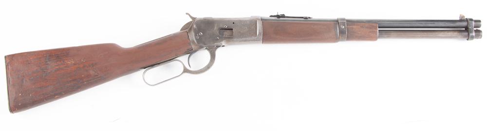 Antique Winchester Model 1892 Carbine, SN 377097, blue finish, 16" barrel, sold in as found: Antique Winchester Model 1892 Carbine, SN 377097, blue finish, 16" barrel, sold in as found condition needing some work. Rifle does not eject shells properly and we believe the barrel has been changed