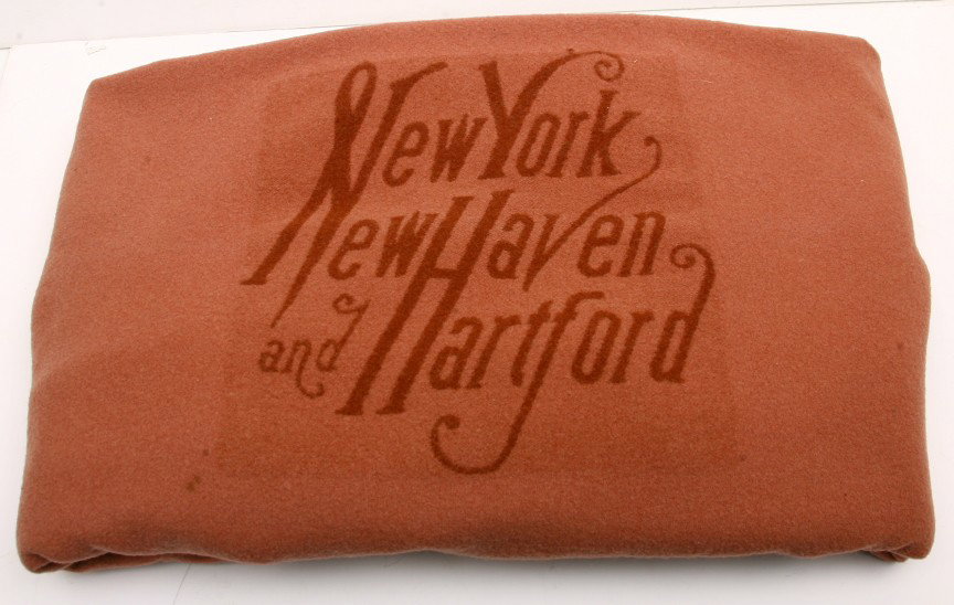 NEW YORK, NEW HAVEN & HARTFORD marked wool blanket: NEW YORK, NEW HAVEN & HARTFORD marked wool blanket, very good condition.