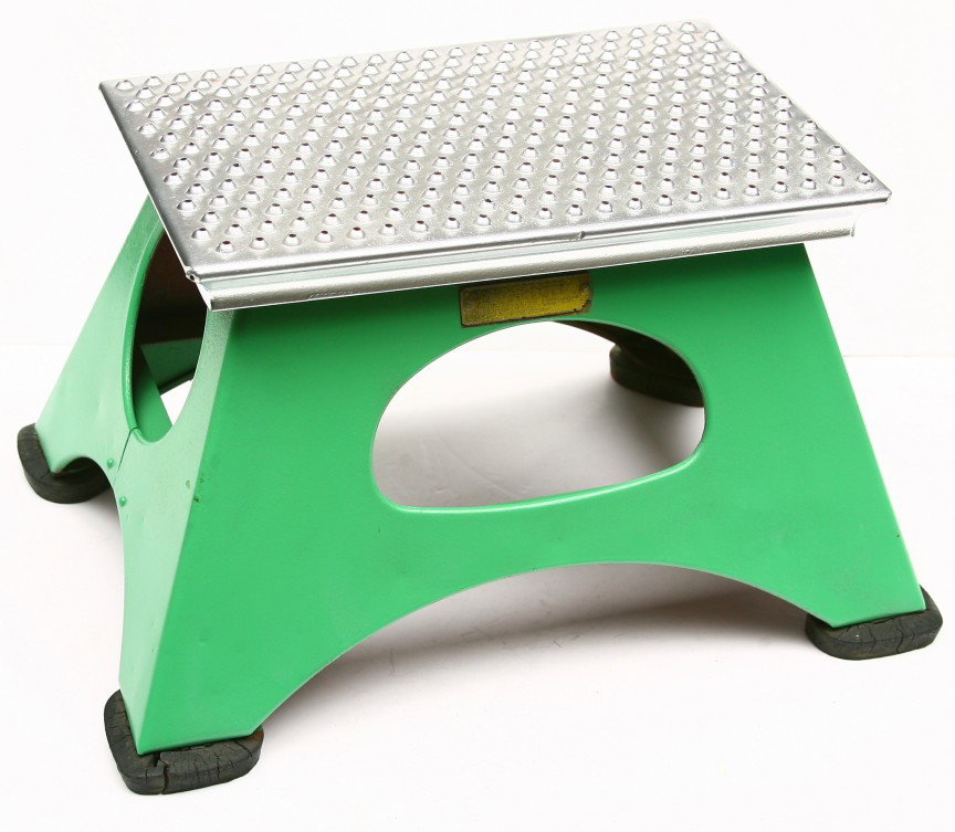 MORTON marked Railroad step stool, nice condition,: MORTON marked Railroad step stool, nice condition, repainted.