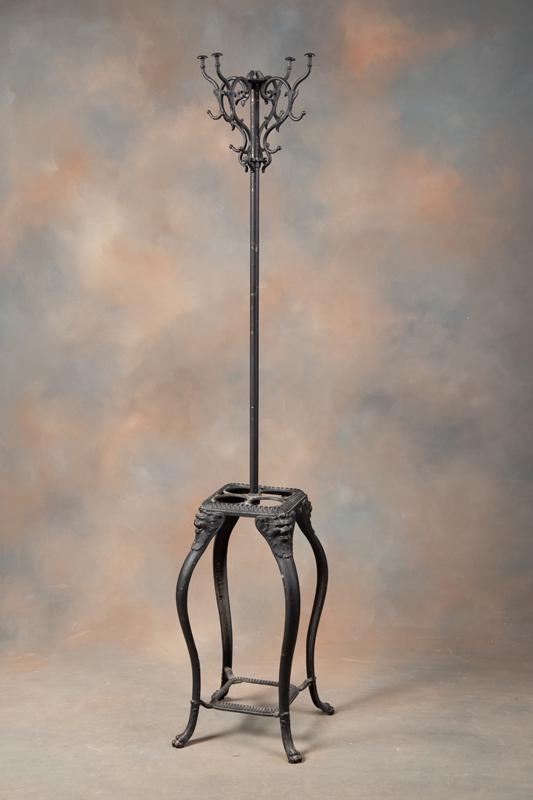 Vintage Cast Iron Hat & Umbrella Stand, Patent Date February 9, 1904