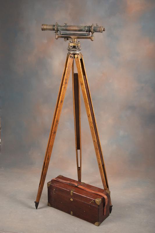 Vintage Keuffel & Esser Co. New York, SN 18309, "Wye Level" with tripod and wooden carry case. The: Vintage Keuffel & Esser Co. New York, SN 18309, "Wye Level" with tripod and wooden carry case. The Keuffel & Esser Co., also known as K&E was a drafting instrument & supplies company founded in 1867 b