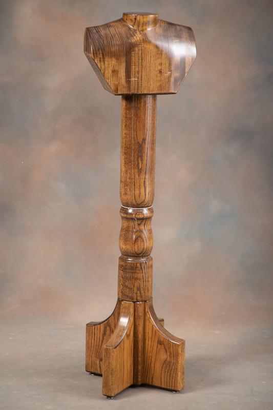Heavy, handmade oak Garment Stand, measures 50" T x 15" across shoulders. Very well done. BUDDY KING: Heavy, handmade oak Garment Stand, measures 50" T x 15" across shoulders. Very well done. BUDDY KING COLLECTION