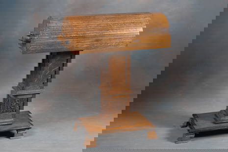 Custom made fancy quarter sawn oak Saddle Stand, saddle area is 31 1/2" L x 40" T x 16" W, in: Custom made fancy quarter sawn oak Saddle Stand, saddle area is 31 1/2" L x 40" T x 16" W, in excellent finish and condition. THE BUDDY KING COLLECTION