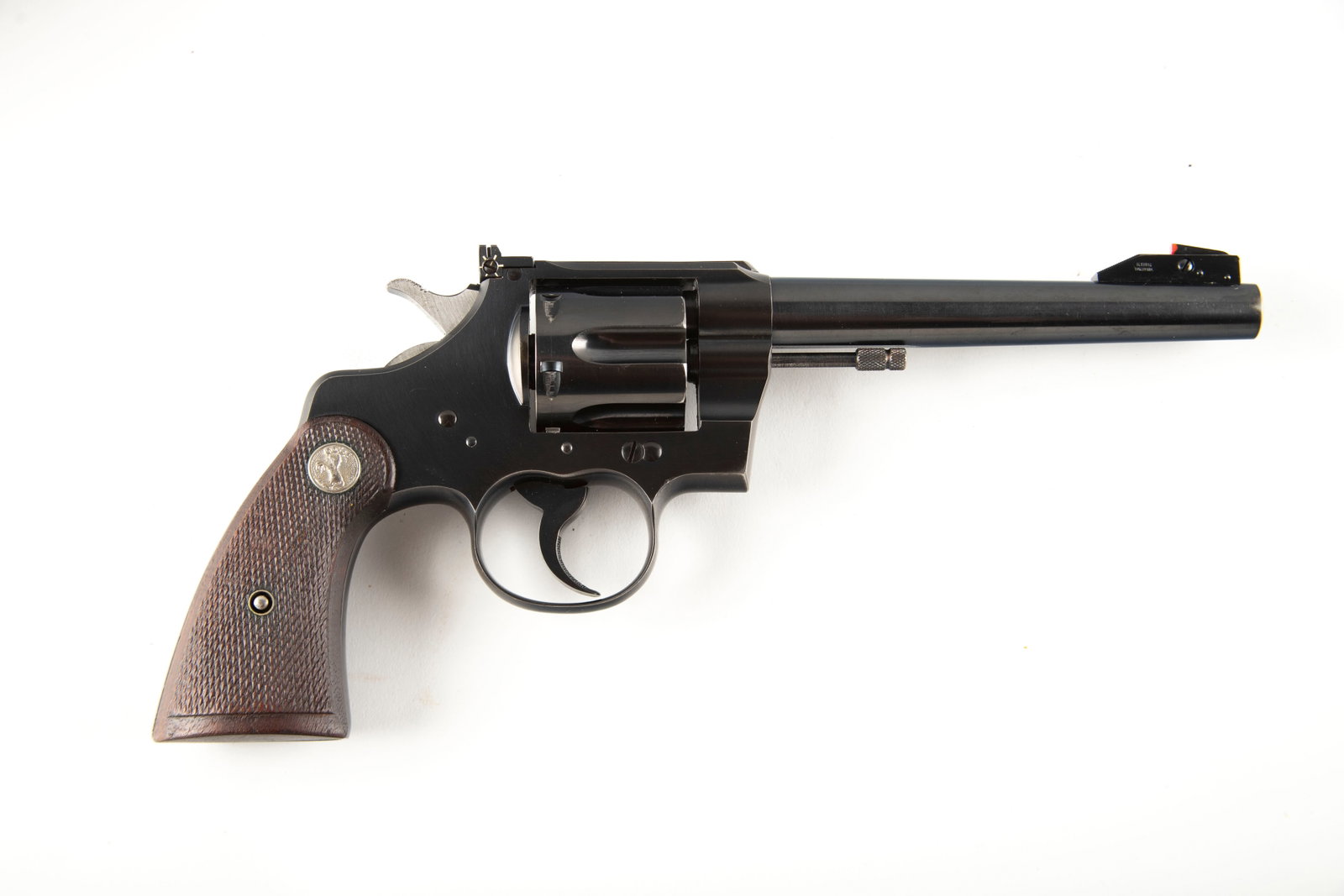 Colt Officers Model Target Third Issue Revolver, .32 COLT POLICE caliber, SN 635742, manufactured in: Colt Officers Model Target Third Issue Revolver, .32 COLT POLICE caliber, SN 635742, manufactured in 1939, 6" barrel. This fantastic condition Officer's model retains 95% finish with very slight thinn