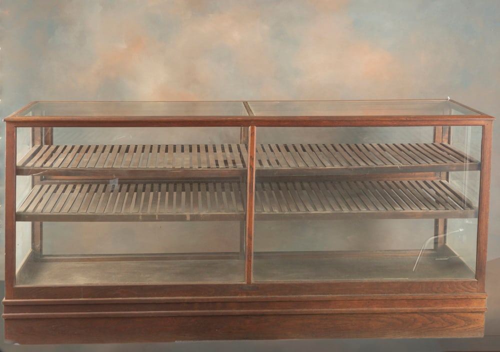 Antique Country Store, Floor Model, Quarter Sawn Oak Tobacco Showcase