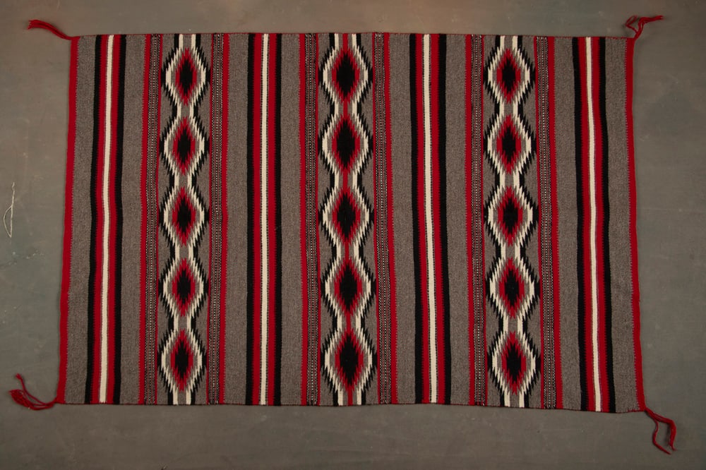 Beautiful Navajo Rug In Fine Condition, Showing Tight Weaving, Great
