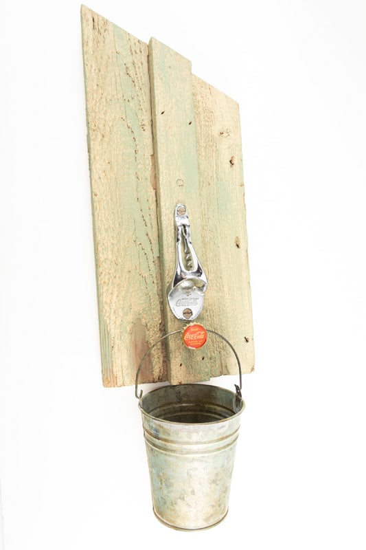 Most unusual Coca Cola Bottle Opener with Cork Screw marked "Brown Co., N. News, VA.", 4 3/4" L,: Most unusual Coca Cola Bottle Opener with Cork Screw marked "Brown Co., N. News, VA.", 4 3/4" L, retains majority of its nickel finish. Has been mounted to a wooden board and is accompanied by a 4" me