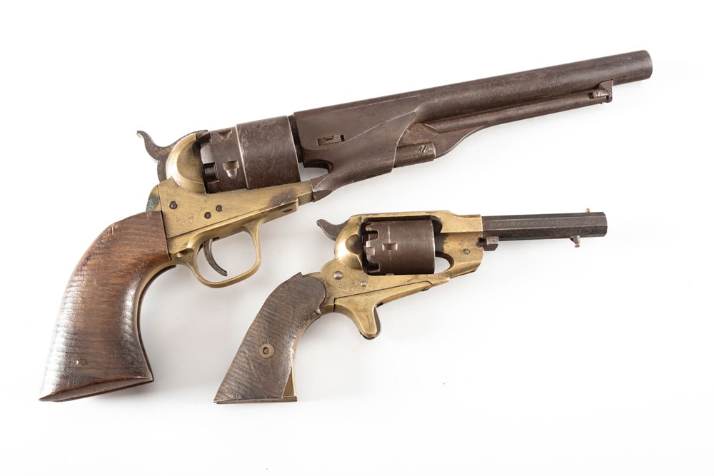 This lot consists of two Black Powder Revolvers to include: An 1860 Model Percussion Revolver made: This lot consists of two Black Powder Revolvers to include: An 1860 Model Percussion Revolver made by Connecticut Valley Arms, approximately .44 caliber, SN 27669. The other is a small frame Percussio