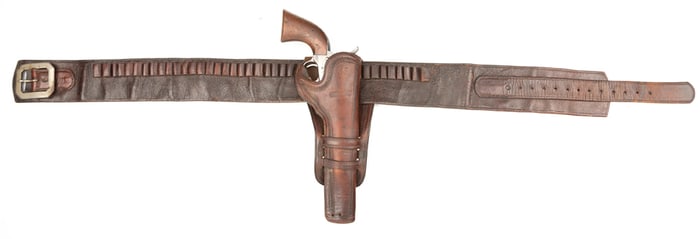 Handsome, early "J.S. Collins & Co." marked Money Belt and matching Holster Rig. The double loop