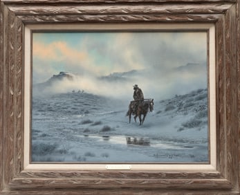 Original Oil on Canvas by noted San Antonio, Texas Artist Donald M. Yena, titled "Respect for the